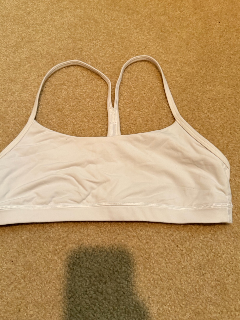 Aritzia Tna Seamless White sports bra